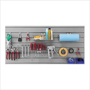 NewAge Garage Cabinets 24-Piece Steel Slatwall Accessory Kit