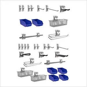 NewAge Garage Cabinets 32-Piece Steel Slatwall Accessory Kit