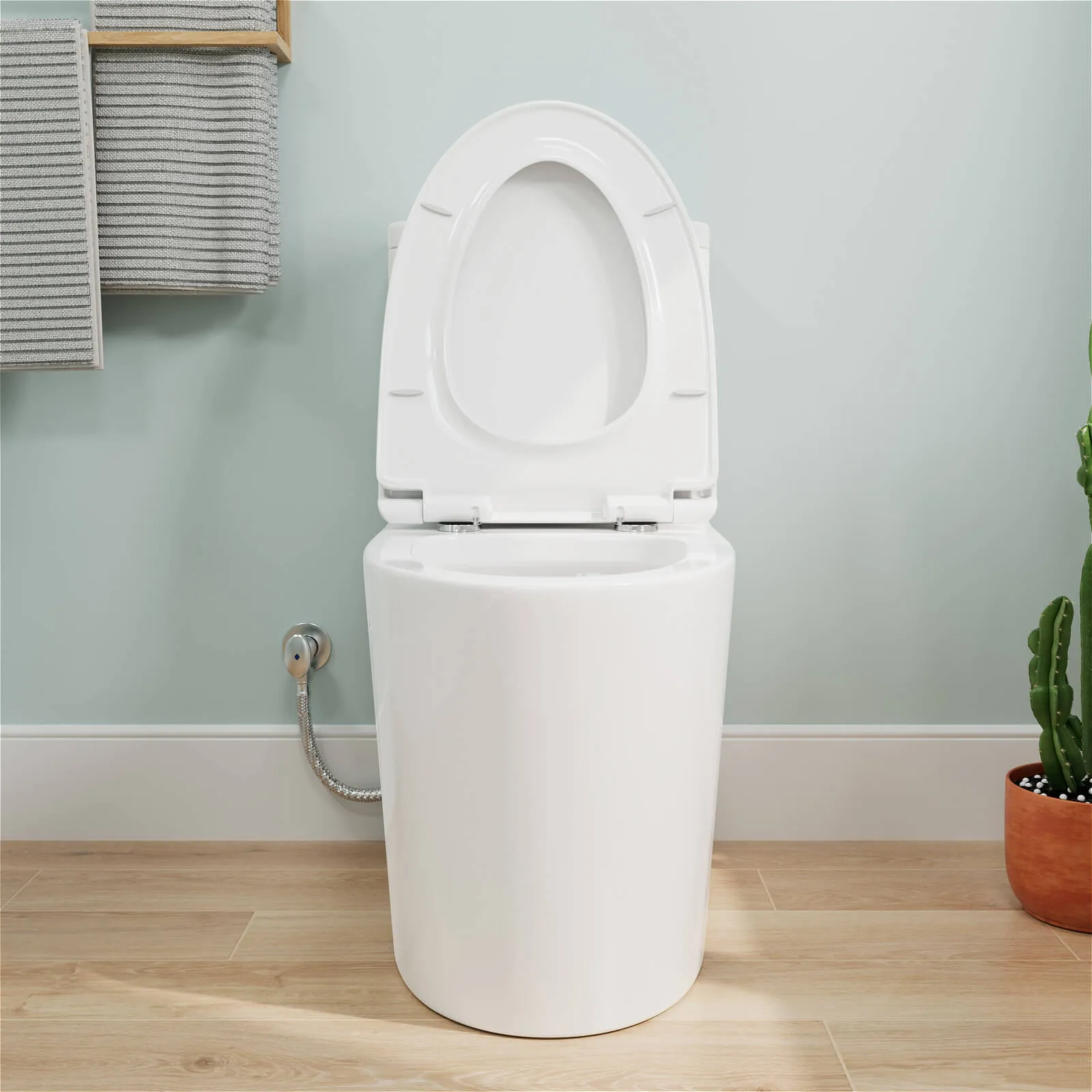 One-Piece Floor Mount Toilet 1.1GPF/1.6 GPF Siphon Jet Dual Flushing with Toilet Seat