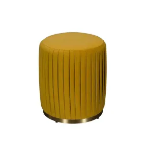 PLEATED OTTOMAN STOOL (TURMERIC)