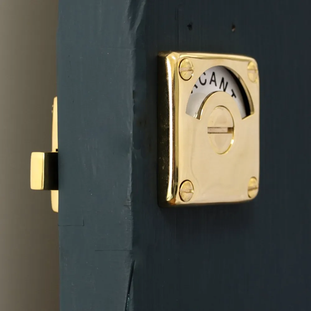 Polished Brass Vacant Engaged Lock