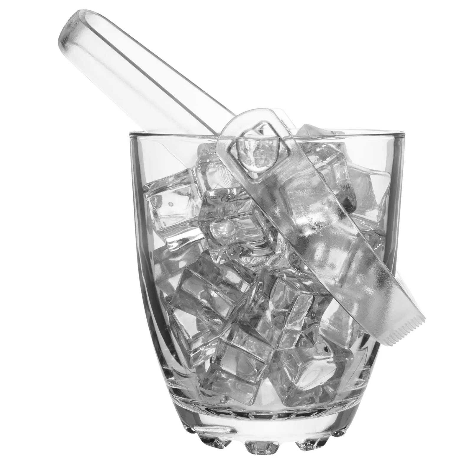 Red Co. Clear Glass Mini Ice Bucket for Parties and Daily Use