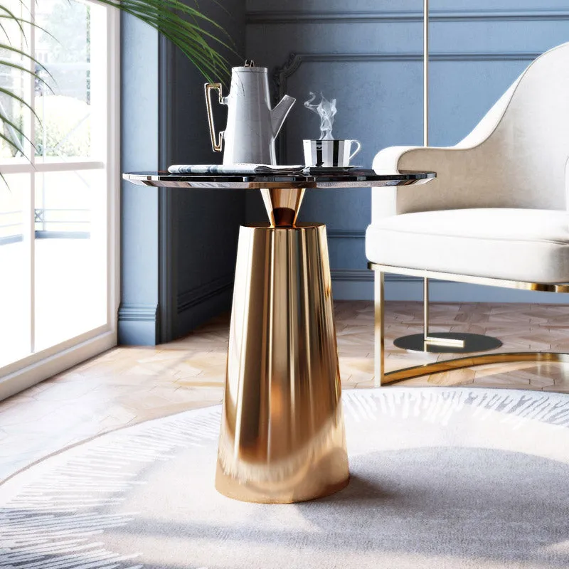 Rubeza Sofia Side Table - Black & Gold