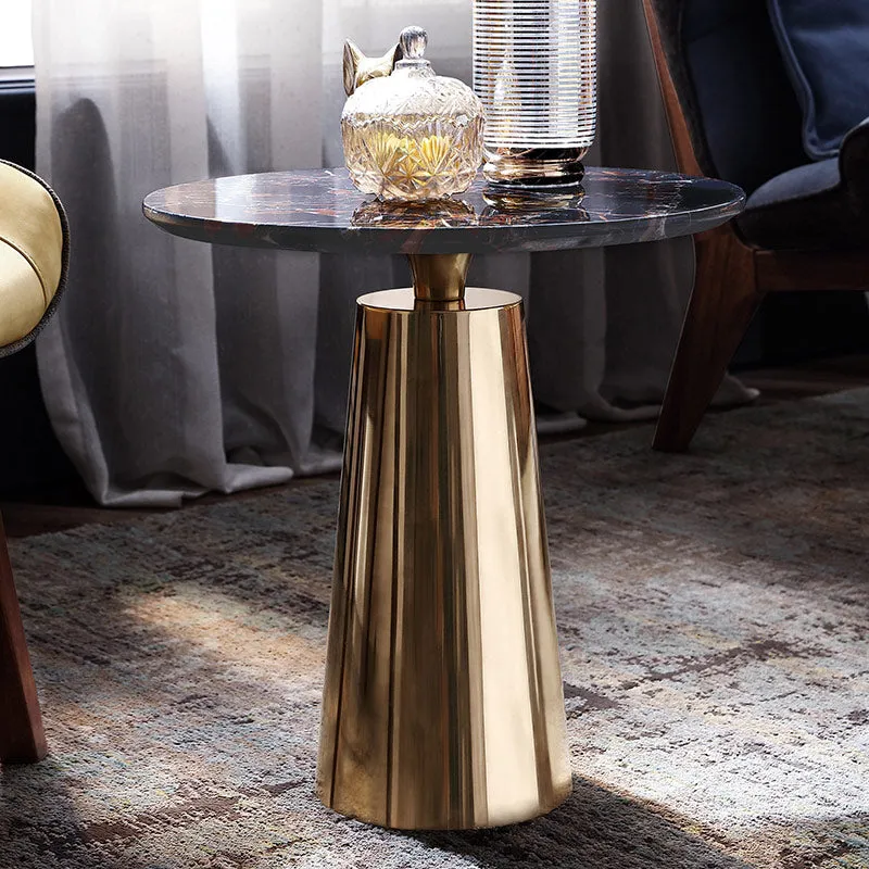 Rubeza Sofia Side Table - Black & Gold