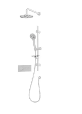 Rubi - ON - Thermostatic Round shower system - White