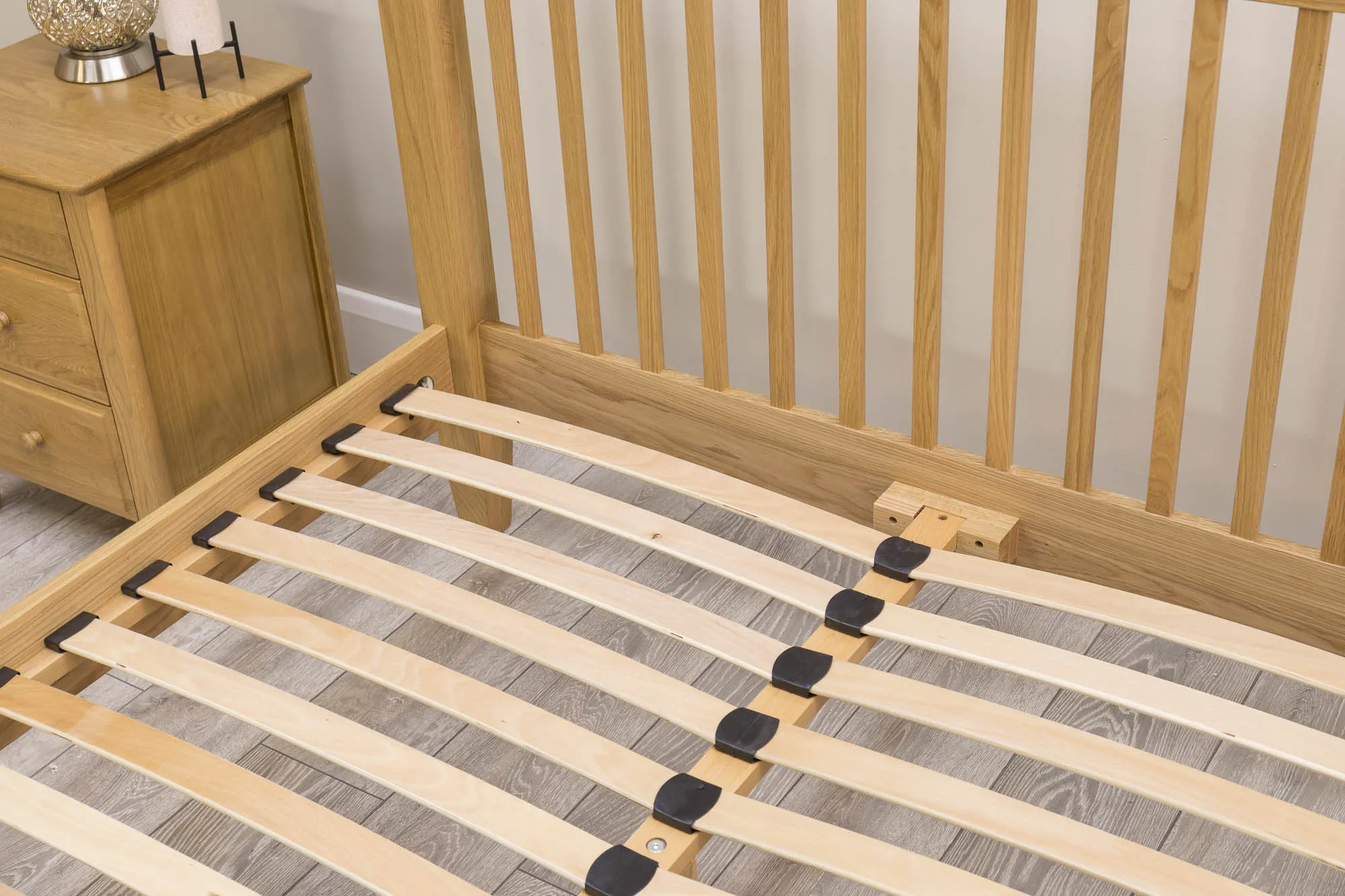 Salisbury Solid Natural Oak Bed Frame - 5ft King Size