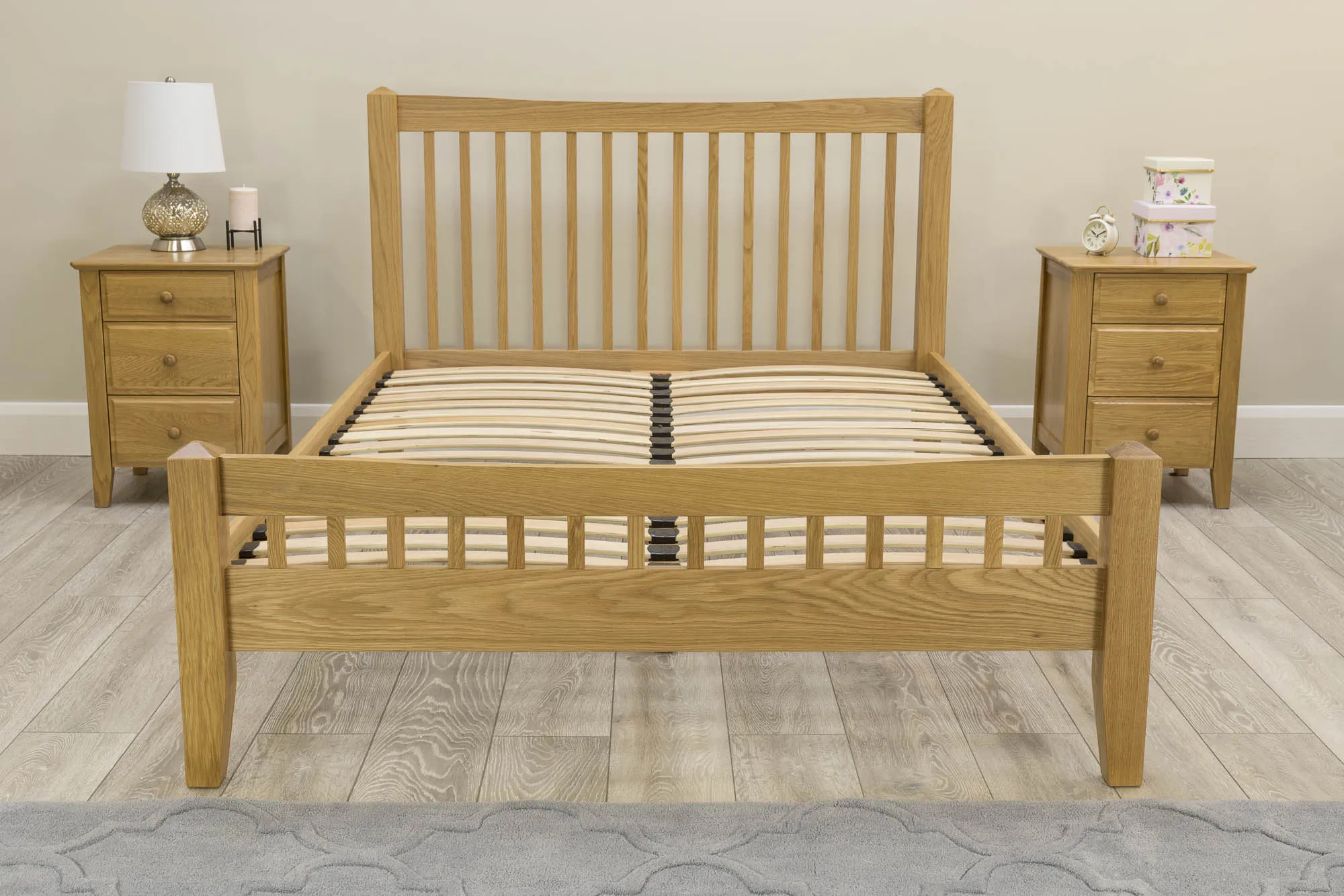 Salisbury Solid Natural Oak Bed Frame - 5ft King Size