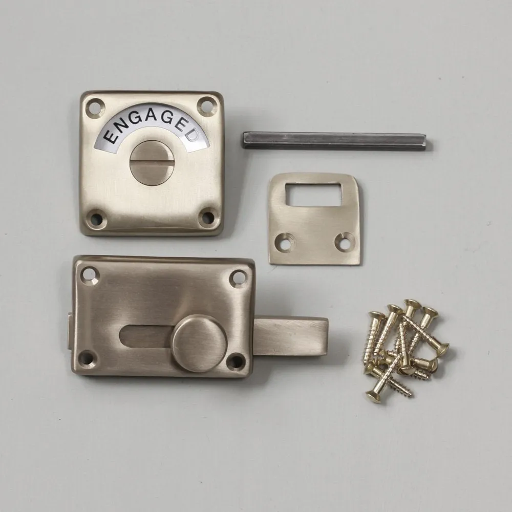 Satin Nickel Vacant Engaged Lock