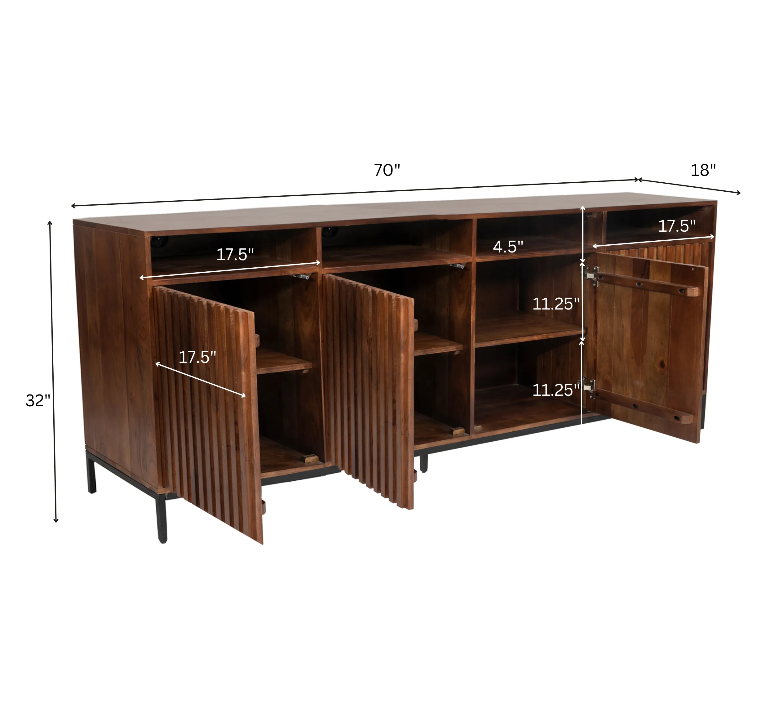 Sloan 70" Wooden Sideboard