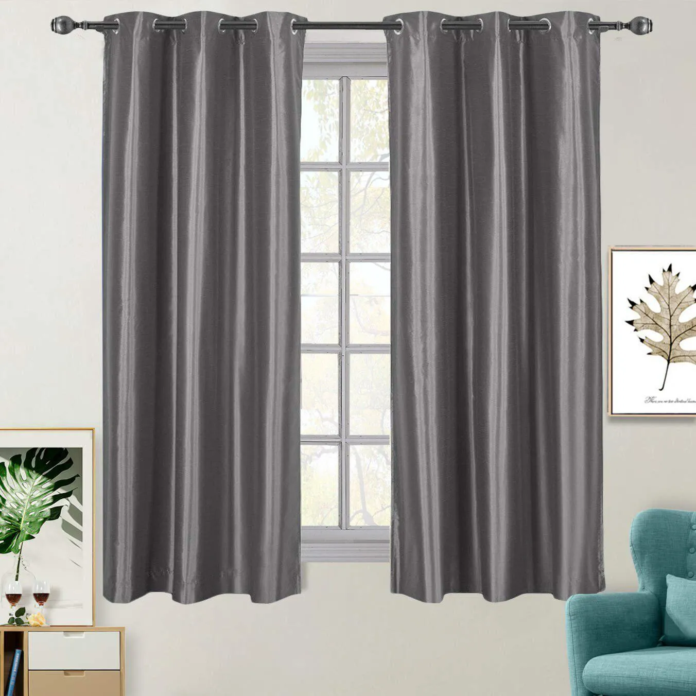 Soho Thermal Blackout Grommet Top Curtain Panels (Single)