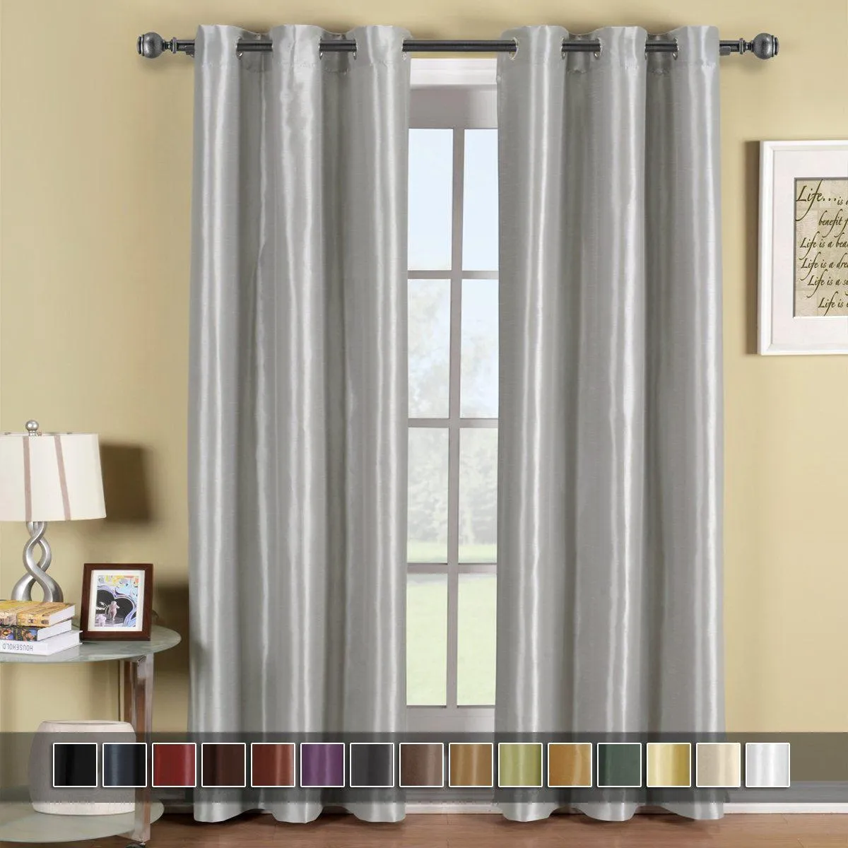 Soho Thermal Blackout Grommet Top Curtain Panels (Single)