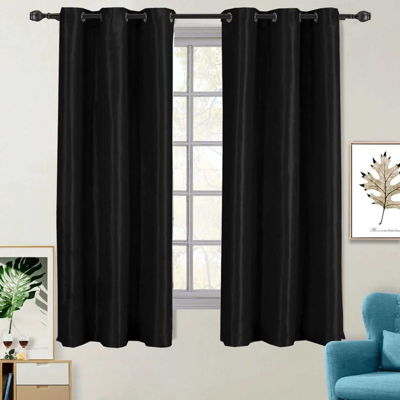 Soho Thermal Blackout Grommet Top Curtain Panels (Single)