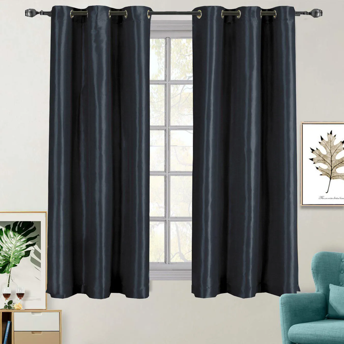 Soho Thermal Blackout Grommet Top Curtain Panels (Single)