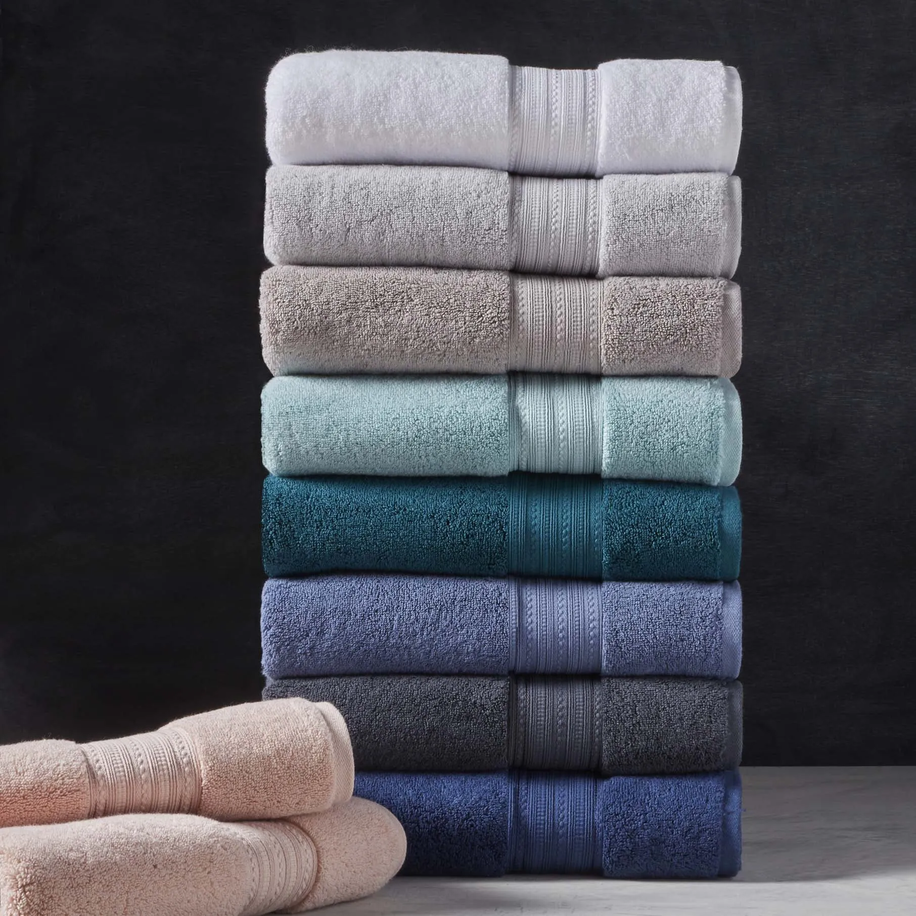 Super Soft USA-Grown Cotton 6 Piece Solid Towel Set