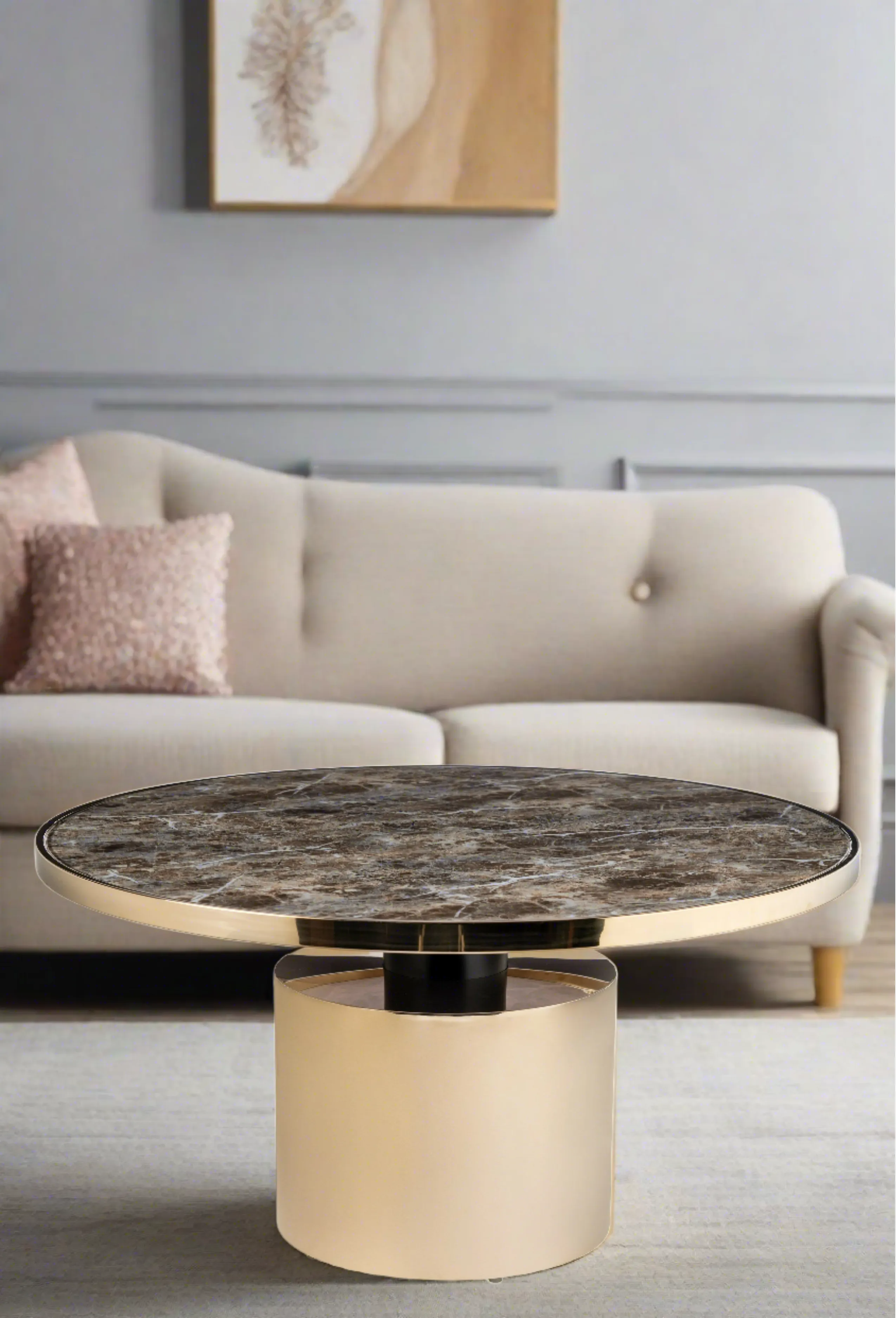 Taylor Coffee Table-Brown and Gold