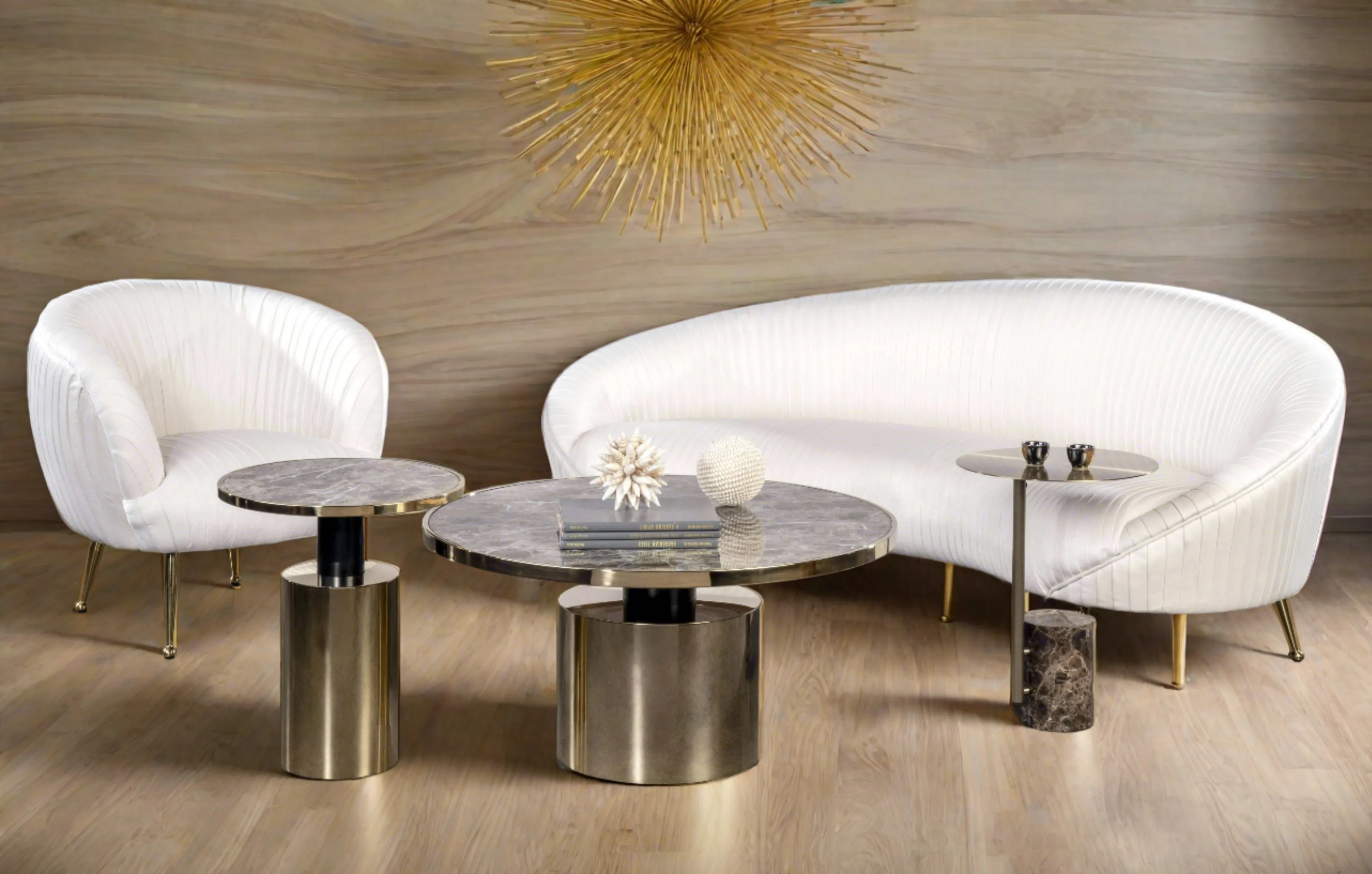 Taylor Coffee Table-Brown and Gold