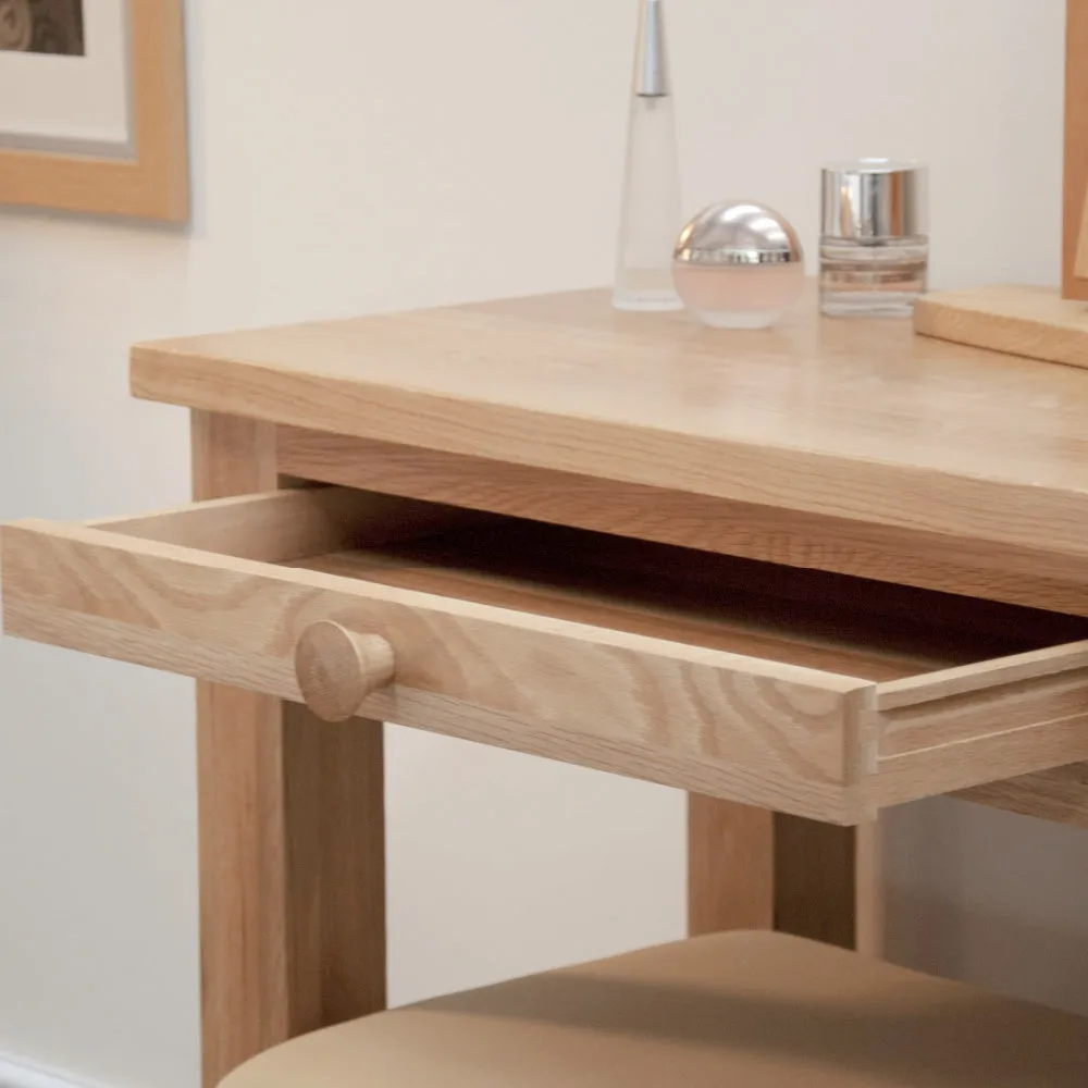 Torino Solid Oak Dressing table with stool