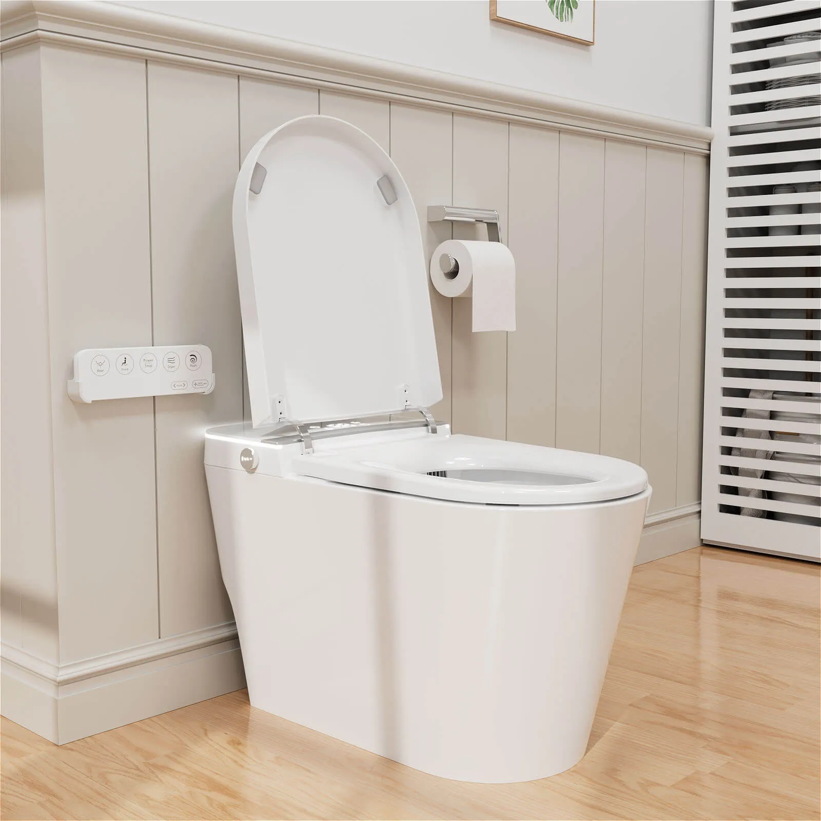 Touchless Auto Flushing Smart Toilet with Ambient Light & Water Tank