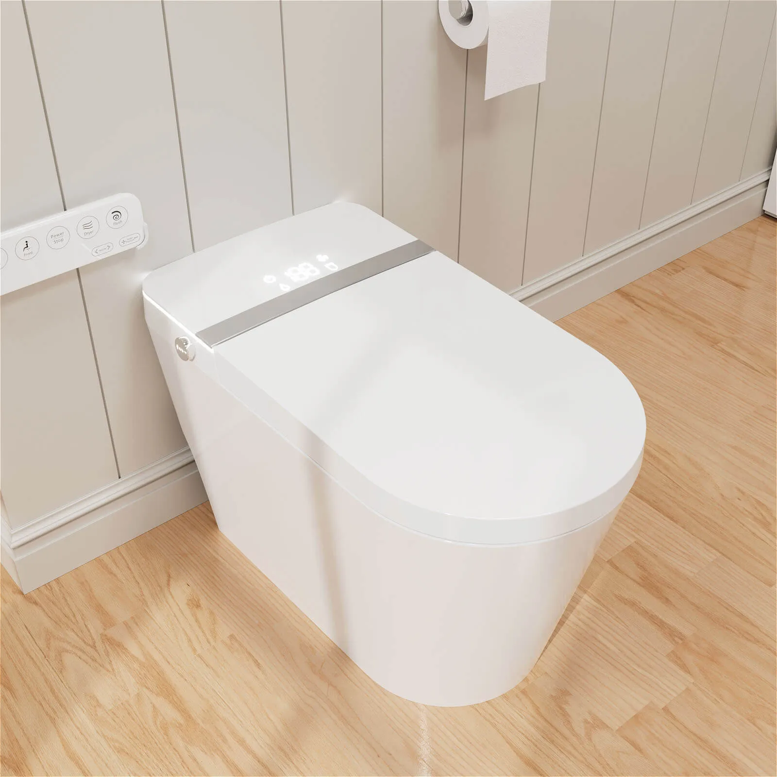 Touchless Auto Flushing Smart Toilet with Ambient Light & Water Tank