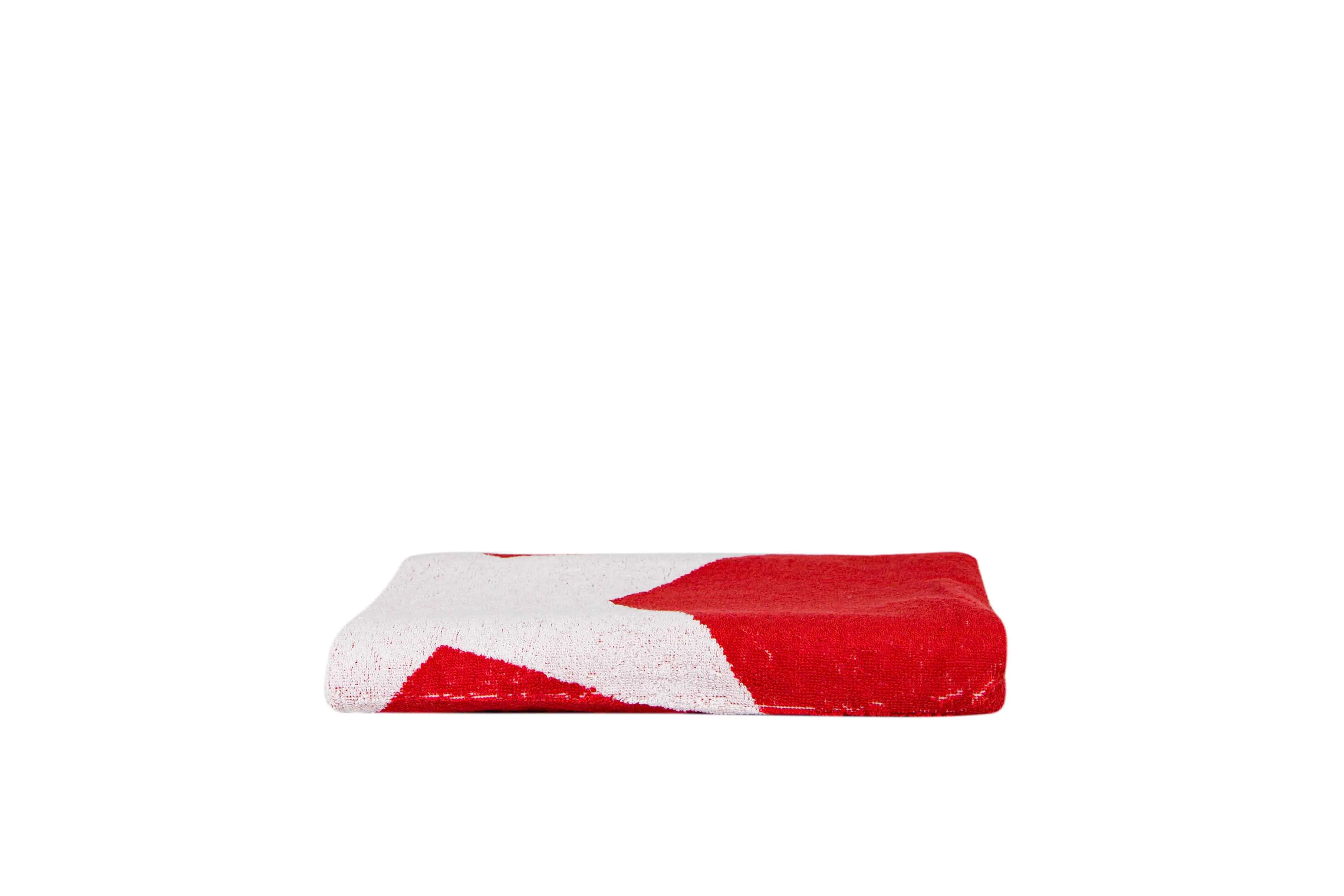 Tyne Collection Cotton Bath Towel - Red & White Star