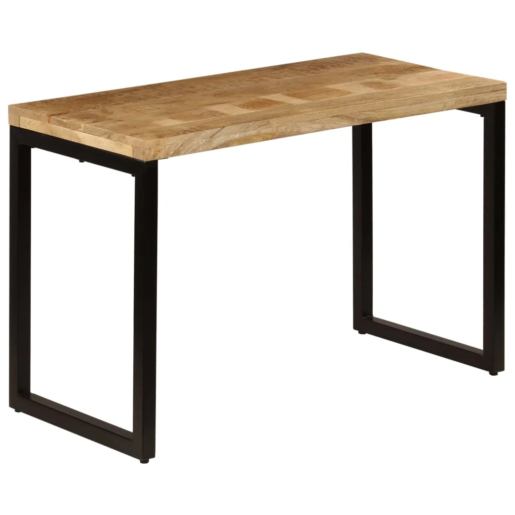 vidaXL Dining Table 115x55x76 cm Solid Mango Wood and Steel