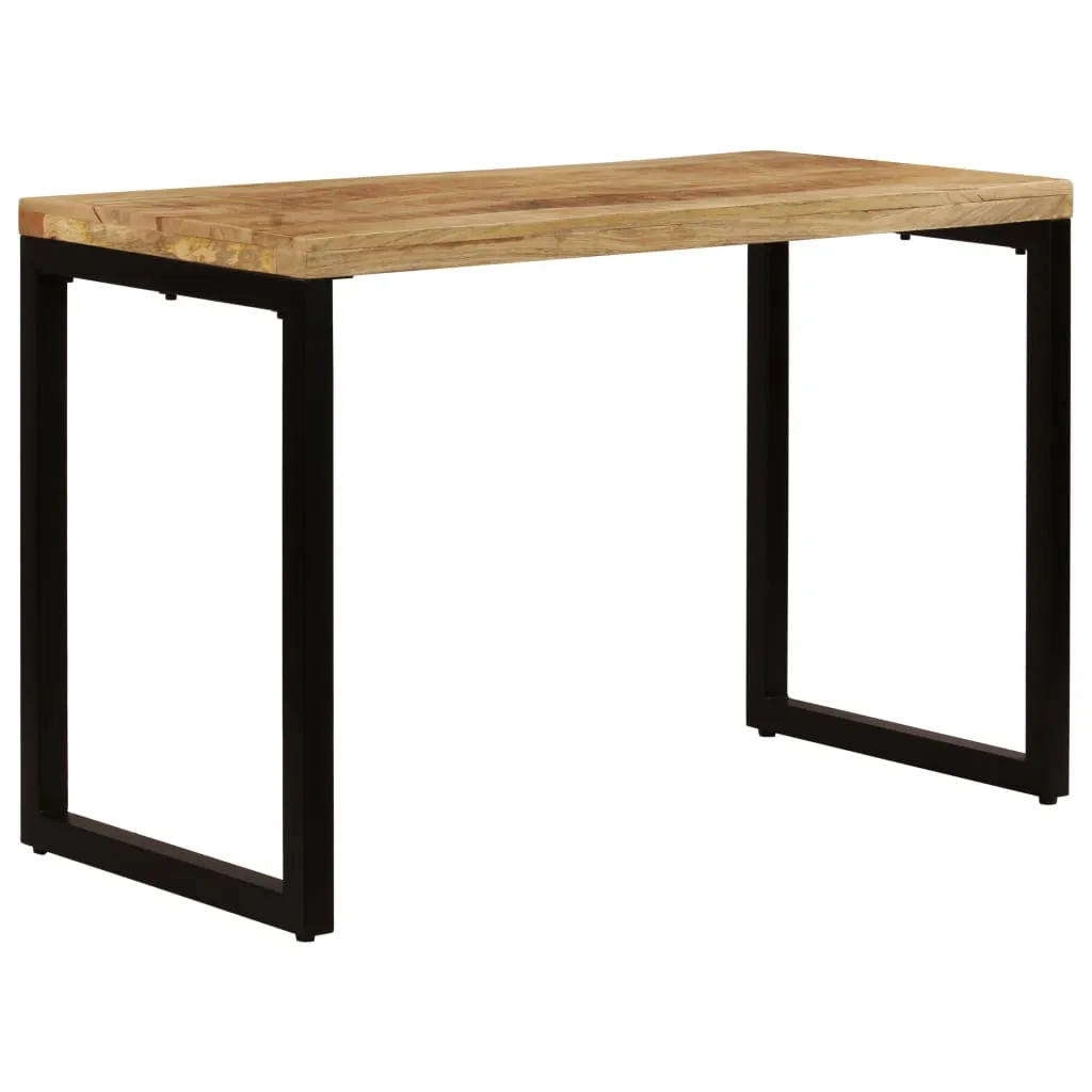 vidaXL Dining Table 115x55x76 cm Solid Mango Wood and Steel