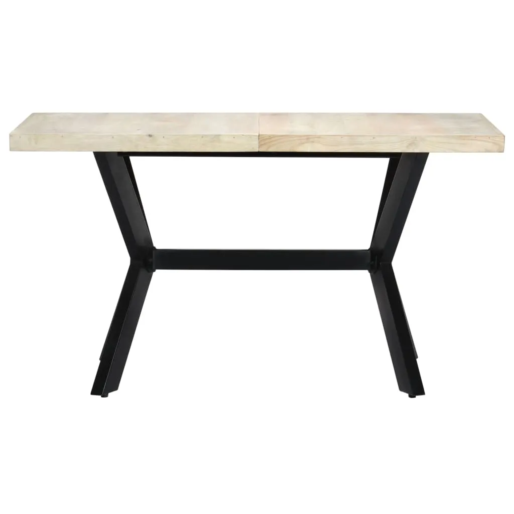 vidaXL Dining Table 140x70x75 cm Solid Bleached Mango Wood