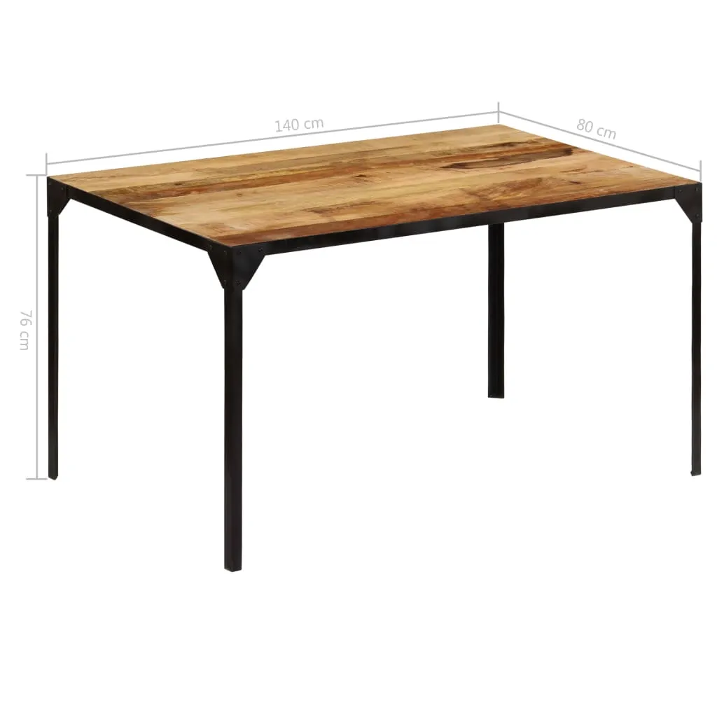 vidaXL Dining Table 140x80x76 cm Solid Mango Wood