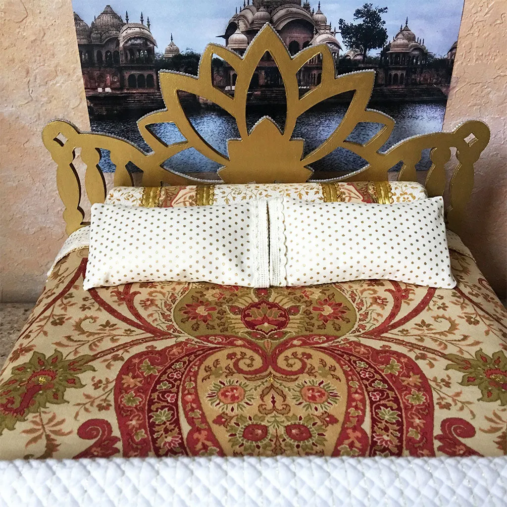 Vrindavan Opulence - Gold Lotus Bed - 14 1/2" Inch