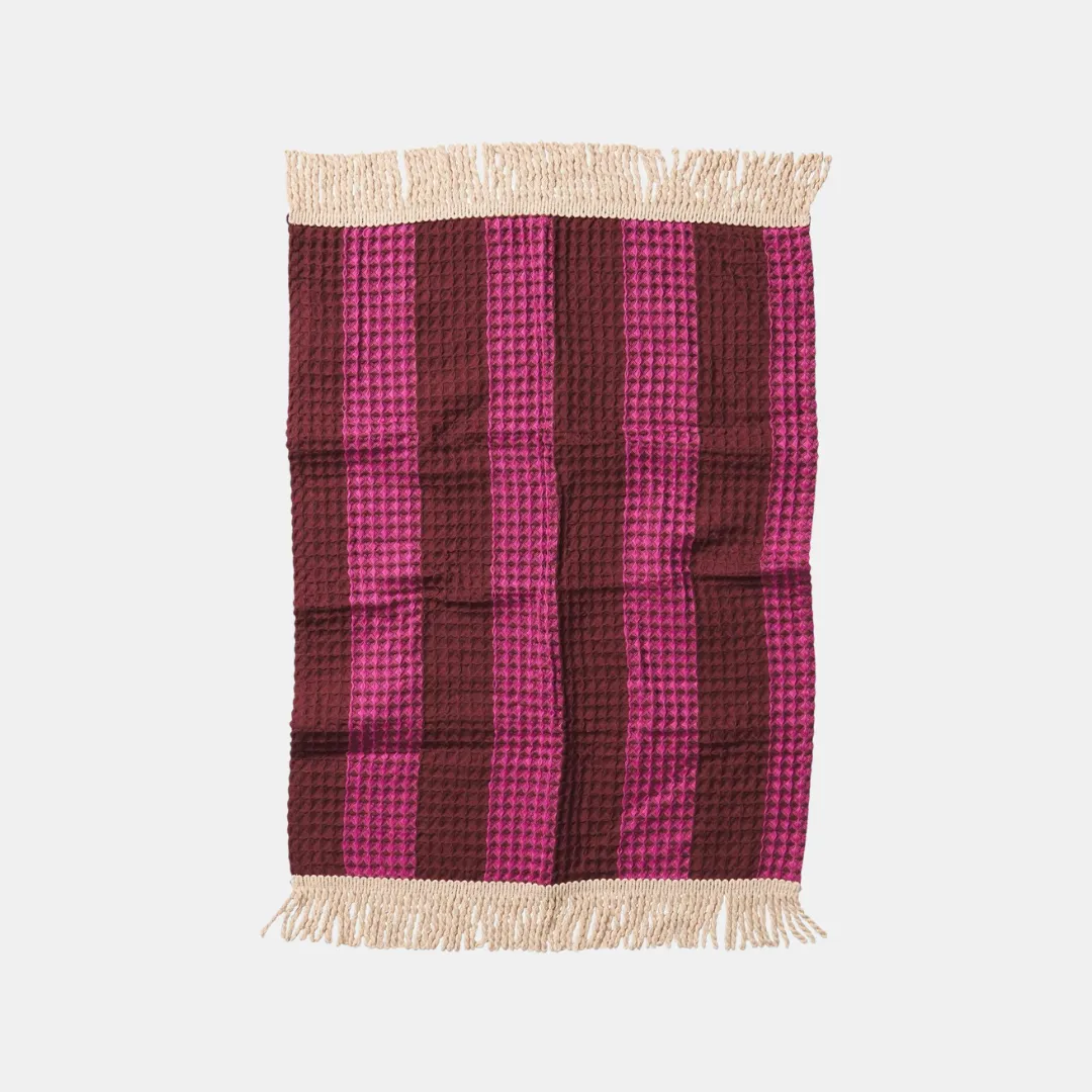 Zelia Waffle Hand Towel - Bougainvillea